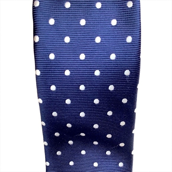 2/$30 TOMMY HILFIGER Navy/White Polka Dot Tie - Picture 1 of 11